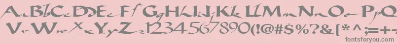 Bigbrushfont19RegularTtext Font – Gray Fonts on Pink Background