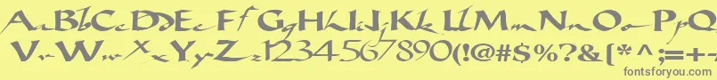 fuente Bigbrushfont19RegularTtext – Fuentes Grises Sobre Fondo Amarillo