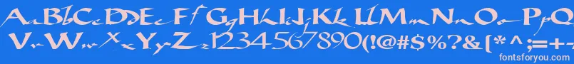 fuente Bigbrushfont19RegularTtext – Fuentes Rosadas Sobre Fondo Azul