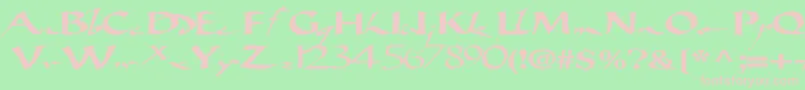 Bigbrushfont19RegularTtext Font – Pink Fonts on Green Background