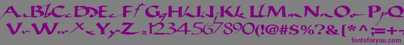 Bigbrushfont19RegularTtext Font – Purple Fonts on Gray Background