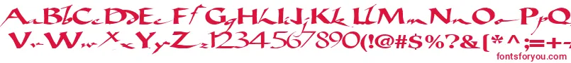 Czcionka Bigbrushfont19RegularTtext – czerwone czcionki