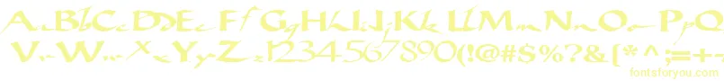 Шрифт Bigbrushfont19RegularTtext – жёлтые шрифты