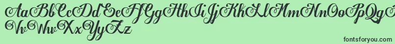 EgregioscriptDemo Font – Black Fonts on Green Background