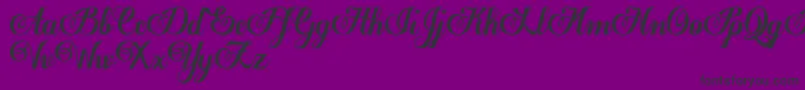 Шрифт EgregioscriptDemo – чёрные шрифты на фиолетовом фоне
