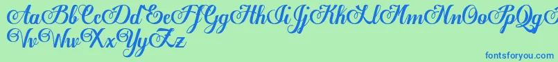 EgregioscriptDemo Font – Blue Fonts on Green Background