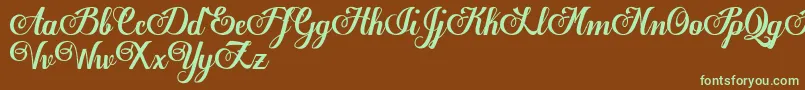 EgregioscriptDemo Font – Green Fonts on Brown Background