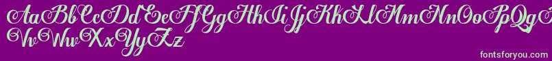 EgregioscriptDemo Font – Green Fonts on Purple Background