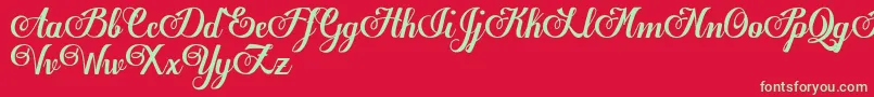 EgregioscriptDemo Font – Green Fonts on Red Background