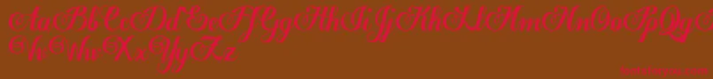 EgregioscriptDemo Font – Red Fonts on Brown Background