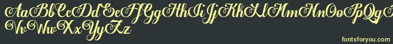 EgregioscriptDemo Font – Yellow Fonts on Black Background