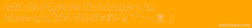 WoxModelistThinItalicDemo Font – Pink Fonts on Orange Background