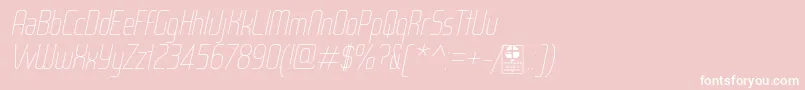 WoxModelistThinItalicDemo Font – White Fonts on Pink Background