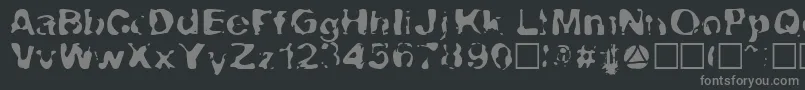 フォントCheLava – 黒い背景に灰色の文字