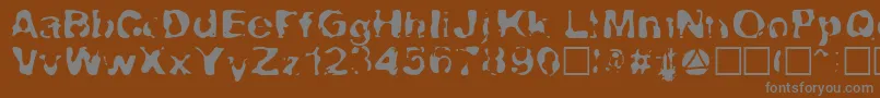 Weitere Informationen zur CheLava-Schriftart CheLava-Schriftart – Graue Schriften auf braunem Hintergrund
