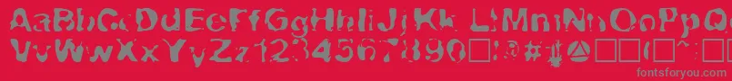 フォントCheLava – 赤い背景に灰色の文字