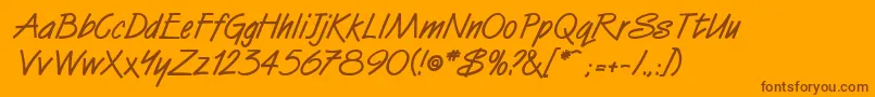 SurrealdbBold Font – Brown Fonts on Orange Background