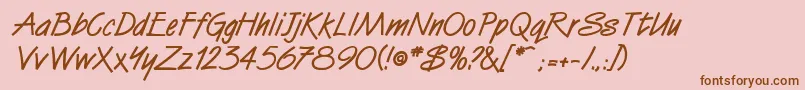SurrealdbBold Font – Brown Fonts on Pink Background