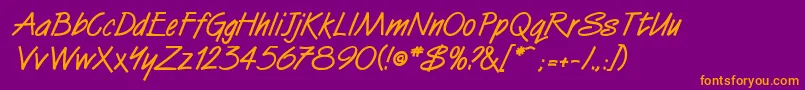 SurrealdbBold Font – Orange Fonts on Purple Background