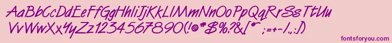 SurrealdbBold Font – Purple Fonts on Pink Background