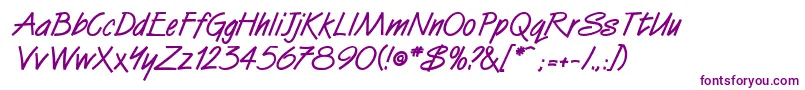 Шрифт SurrealdbBold – фиолетовые шрифты на белом фоне