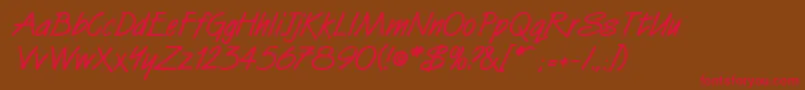SurrealdbBold Font – Red Fonts on Brown Background
