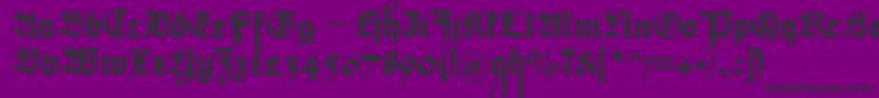 Fonte MaximilianZier – fontes pretas em um fundo violeta