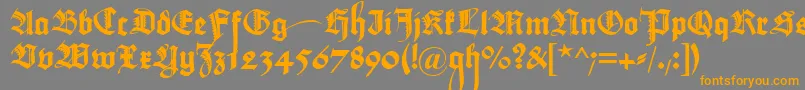 MaximilianZier-Schriftart – Orangefarbene Schriften auf grauem Hintergrund