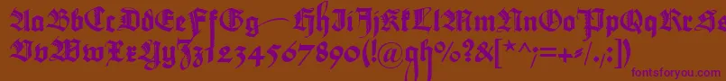 MaximilianZier Font – Purple Fonts on Brown Background