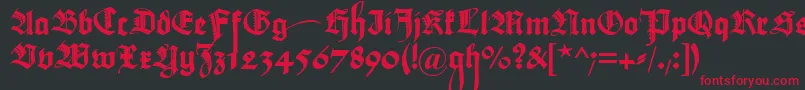 MaximilianZier Font – Red Fonts on Black Background