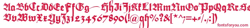 MaximilianZier Font – Red Fonts on White Background