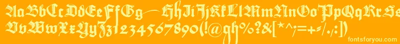MaximilianZier Font – Yellow Fonts on Orange Background