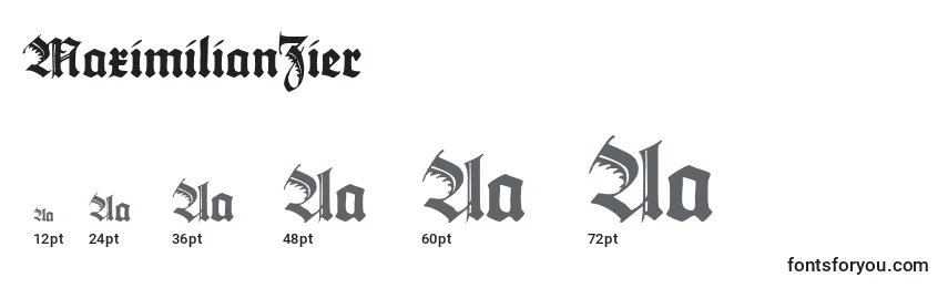 Размеры шрифта MaximilianZier