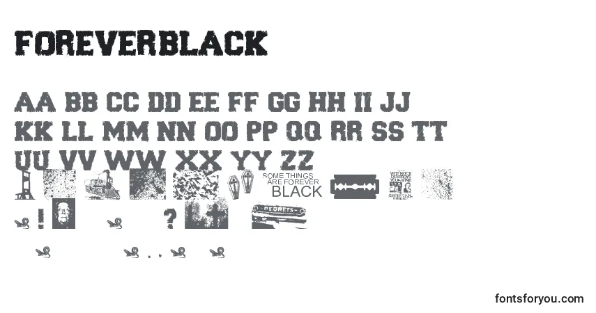 Czcionka ForeverBlack – alfabet, cyfry, specjalne znaki