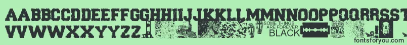 ForeverBlack Font – Black Fonts on Green Background