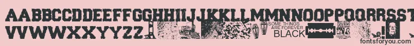 ForeverBlack Font – Black Fonts on Pink Background