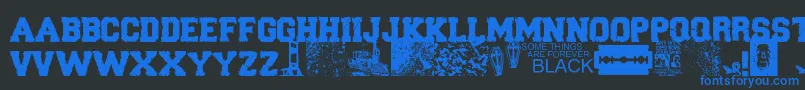 ForeverBlack Font – Blue Fonts on Black Background