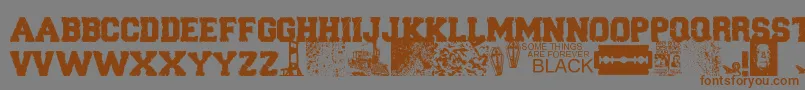 ForeverBlack Font – Brown Fonts on Gray Background