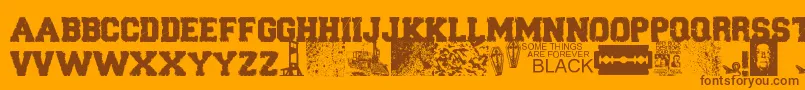 ForeverBlack Font – Brown Fonts on Orange Background