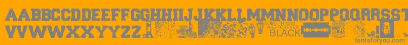 ForeverBlack Font – Gray Fonts on Orange Background