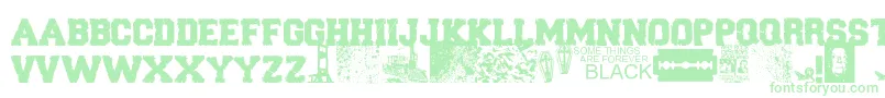 ForeverBlack Font – Green Fonts on White Background