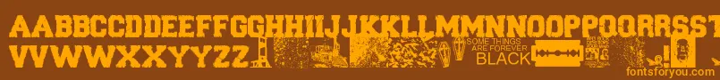 ForeverBlack Font – Orange Fonts on Brown Background