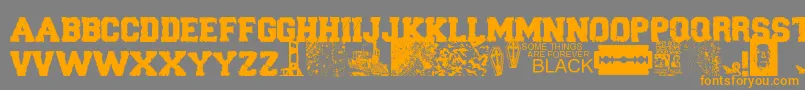 ForeverBlack Font – Orange Fonts on Gray Background