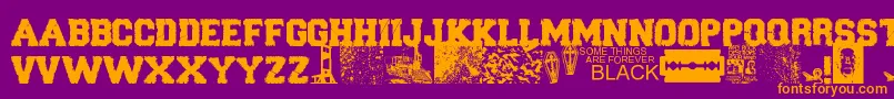 ForeverBlack Font – Orange Fonts on Purple Background