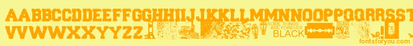 ForeverBlack Font – Orange Fonts on Yellow Background