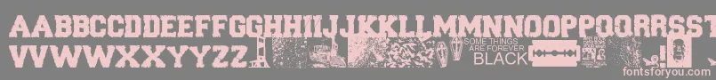 ForeverBlack Font – Pink Fonts on Gray Background