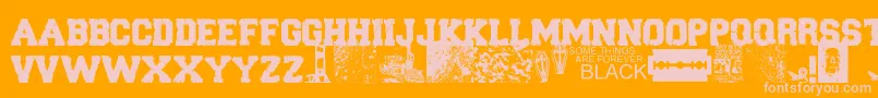 ForeverBlack Font – Pink Fonts on Orange Background