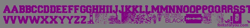ForeverBlack Font – Purple Fonts on Gray Background