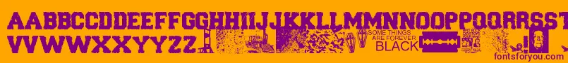 ForeverBlack Font – Purple Fonts on Orange Background