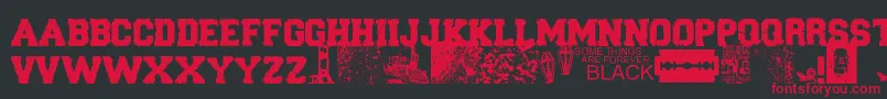 ForeverBlack Font – Red Fonts on Black Background